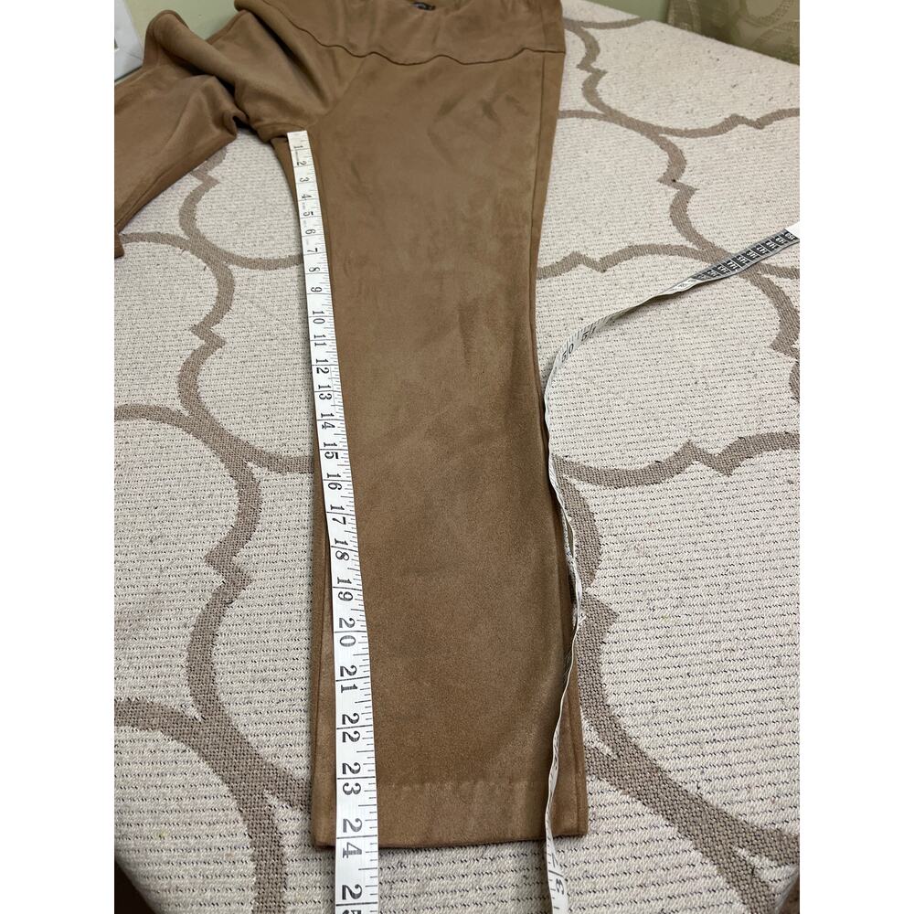 J. McLaughlin Lori faux suede pull on Hazelnut leggings, size medium,24” inseam - Picture 8 of 10